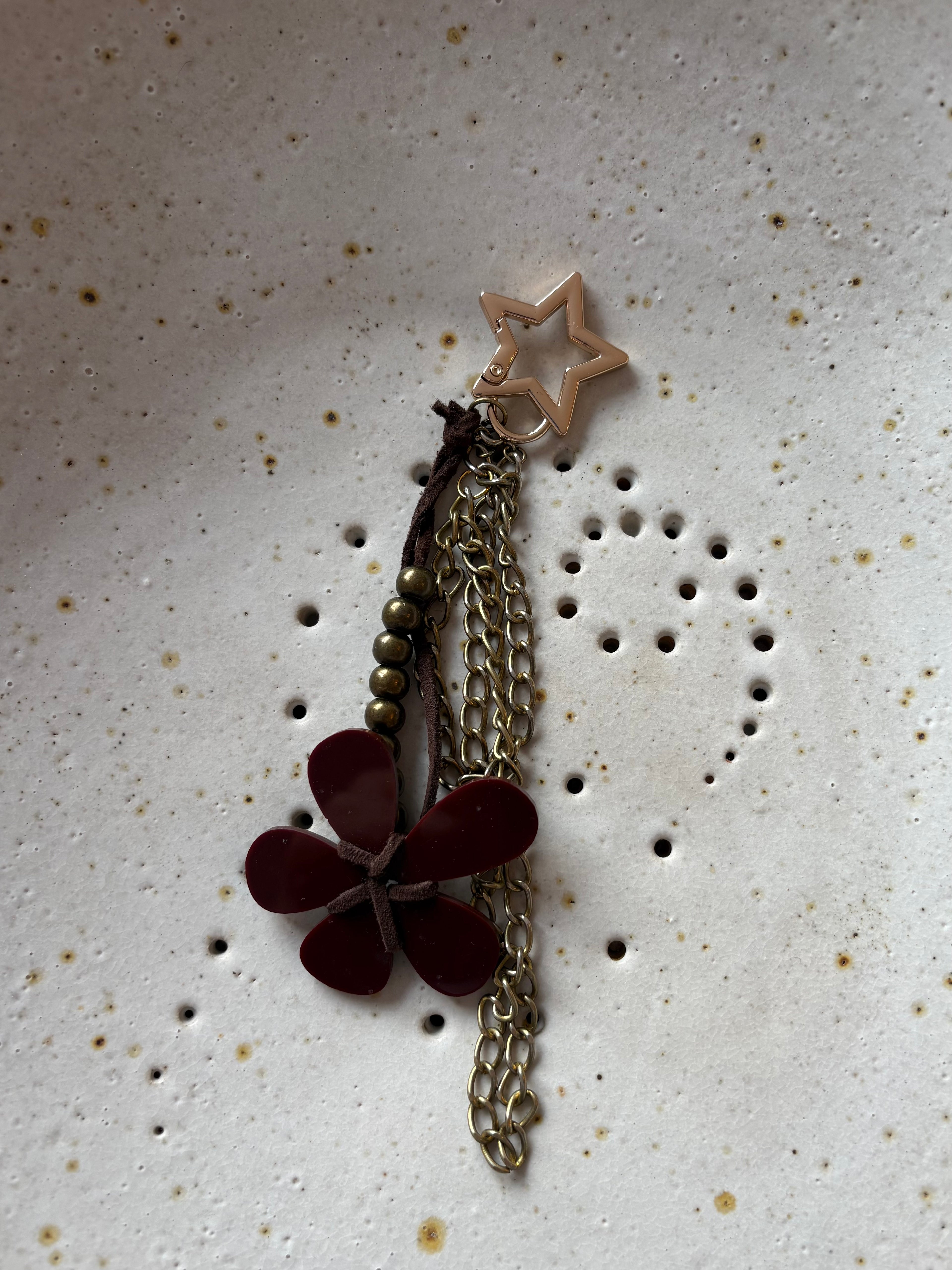 Flower Pendant Bag Charm